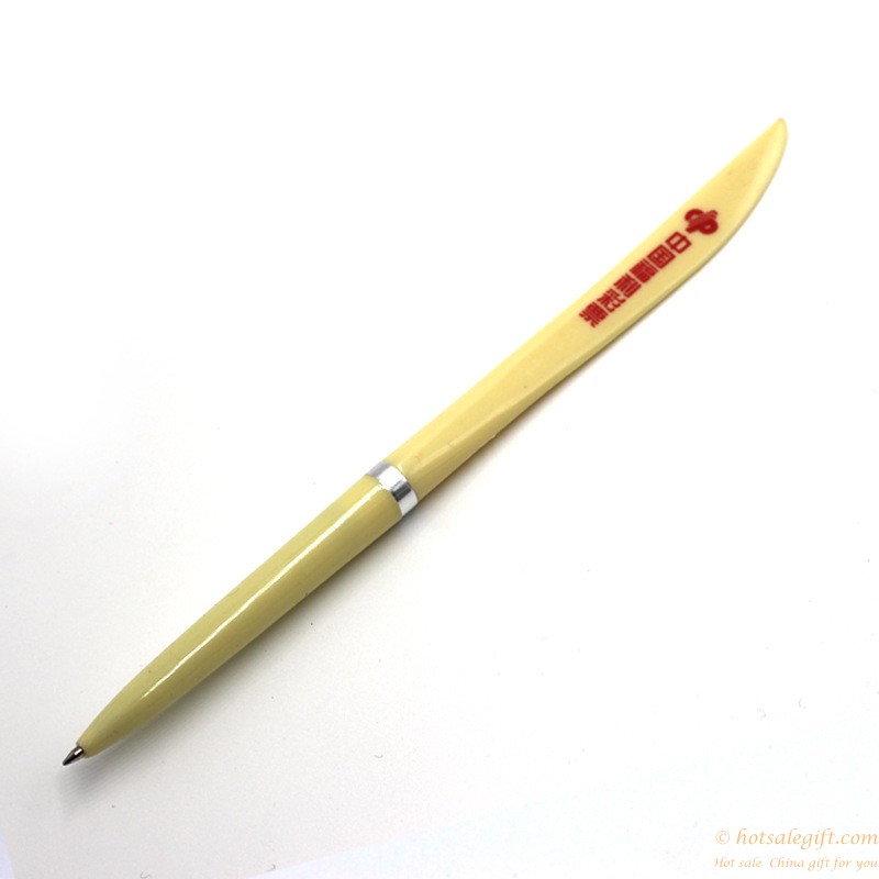 hotsalegift custom logo plastic ballpoint pen knife pen 2