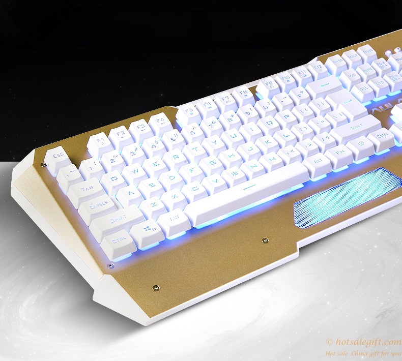 hotsalegift rainbow colors wave marquee lighting mode keyboard gaming
