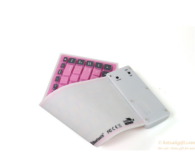 hotsalegift wireless bluetooth keyboard waterproof foldable silicone soft keyboard 2