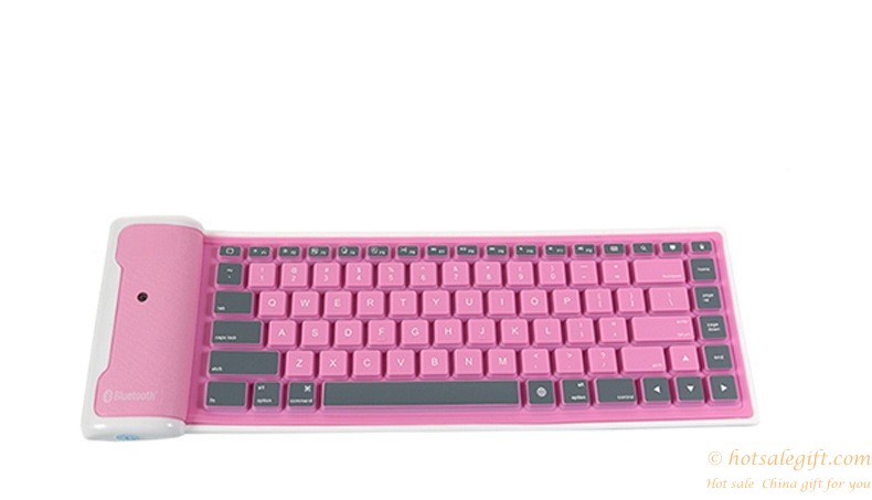 hotsalegift wireless bluetooth keyboard waterproof foldable silicone soft keyboard 3