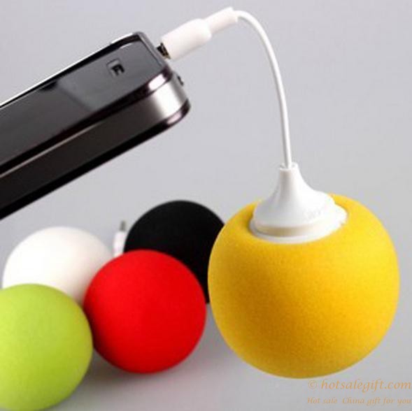 hotsalegift 35mm portable sponge ball mini speaker loudspeaker iphone 6 6s 6
