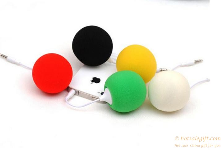 hotsalegift 35mm portable sponge ball mini speaker loudspeaker iphone 6 6s 7