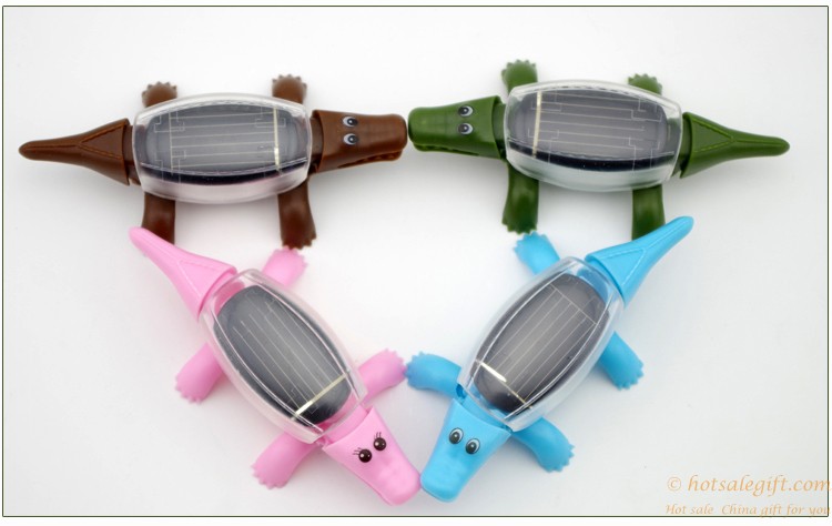 hotsalegift creative novelty solar toys children solar crocodile toy 1