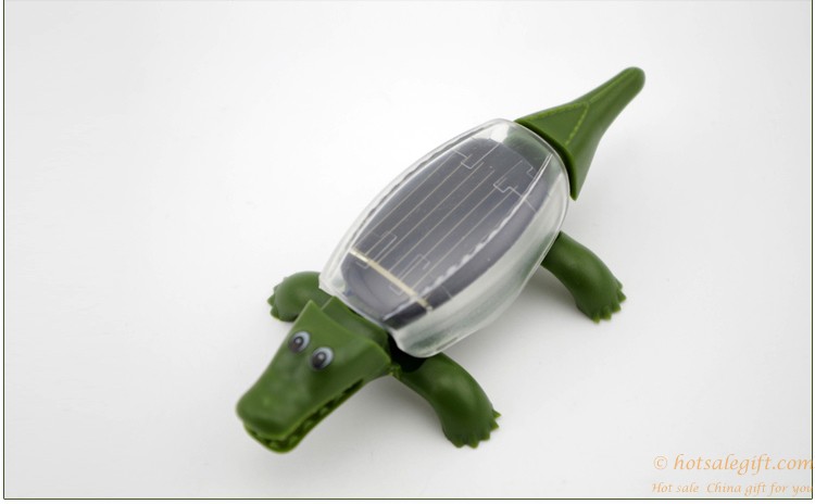 hotsalegift creative novelty solar toys children solar crocodile toy 4