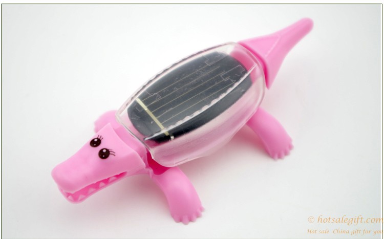 hotsalegift creative novelty solar toys children solar crocodile toy 7
