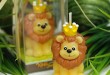 Creative Small Lion Animal Свещи Бездимни Birthday Candle благоприятства за сватбени / Baby Shower Благосклонност