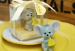 Roztomilé myši ve tvaru karikatura svíčky pro děti strany