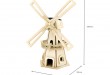 DIY Solar dřevěný větrný mlýn hračka pro chlapce
