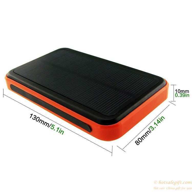 hotsalegift dual usb universal portable solar battery charger 10000mah waterproof solar power bank iphonesamsung 1