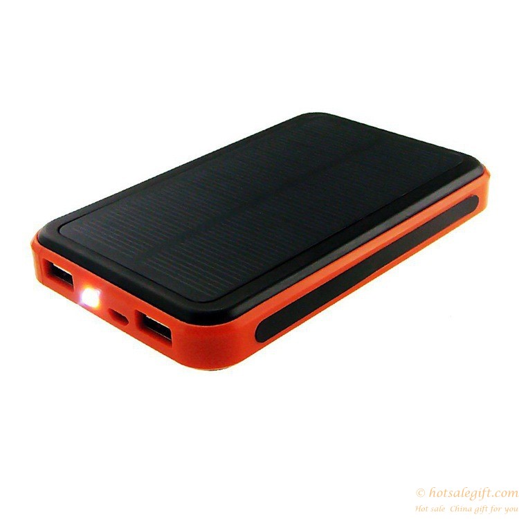 hotsalegift dual usb universal portable solar battery charger 10000mah waterproof solar power bank iphonesamsung 3