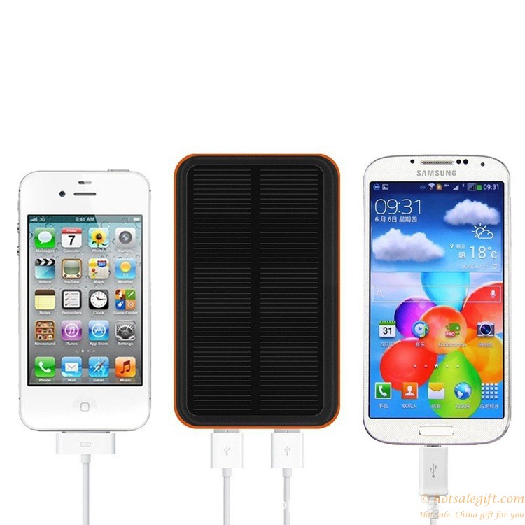 hotsalegift dual usb universal portable solar battery charger 10000mah waterproof solar power bank iphonesamsung 5