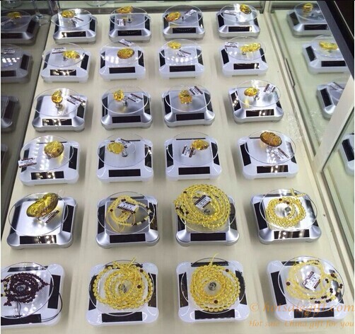 hotsalegift jade jewelry watches cell phone accessories solar display stand 3