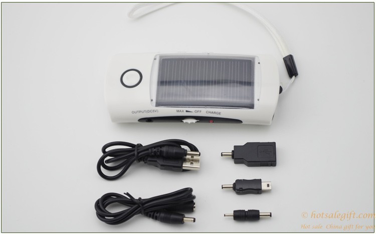 hotsalegift multifunction creative solar power bnak charger led lights fm radios 6