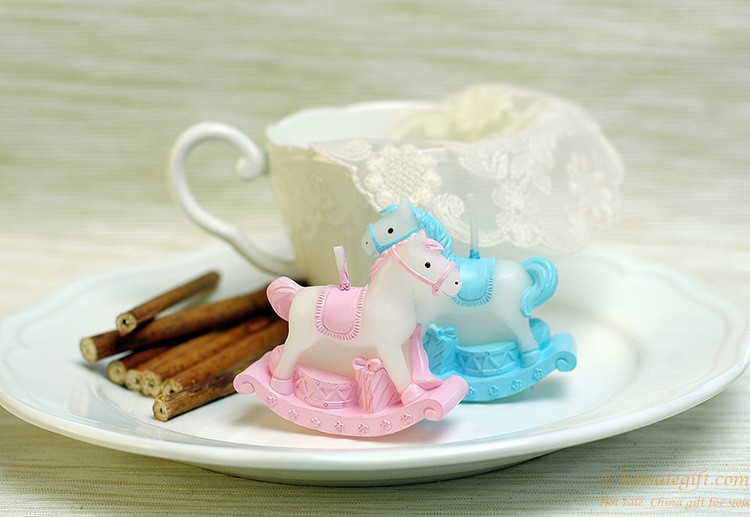 hotsalegift playful rocking carousels horse scented candle favor 1