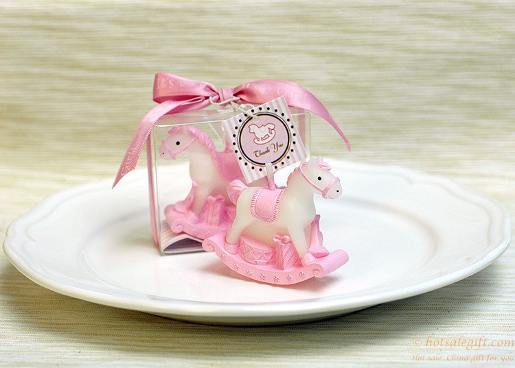 hotsalegift playful rocking carousels horse scented candle favor 3