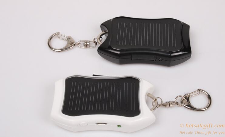 hotsalegift portable 1200mah keychain solar power bank cell phone battery charger 2
