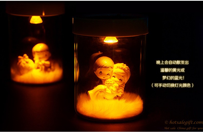 hotsalegift romantic solar night light doll solar jar wishing bottle 5