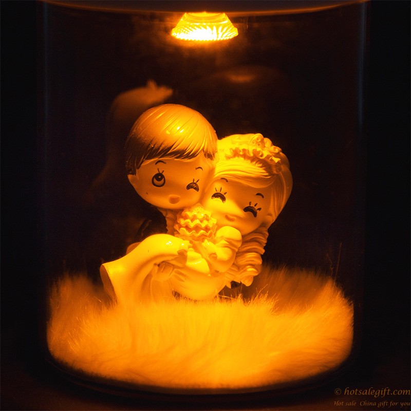 hotsalegift romantic solar night light doll solar jar wishing bottle