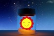 Usmívat Flower Sun Jar Solární Jar s blahopřáními