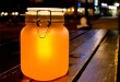 Solar sun jar solar powered night light