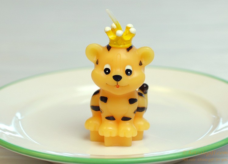 hotsalegift tiger design baby shower animal shaped candle favor 1