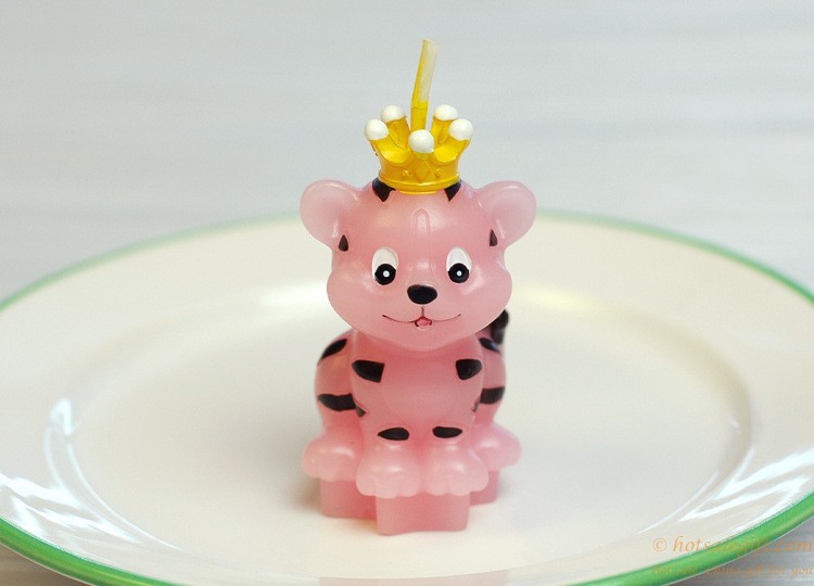 hotsalegift tiger design baby shower animal shaped candle favor 3