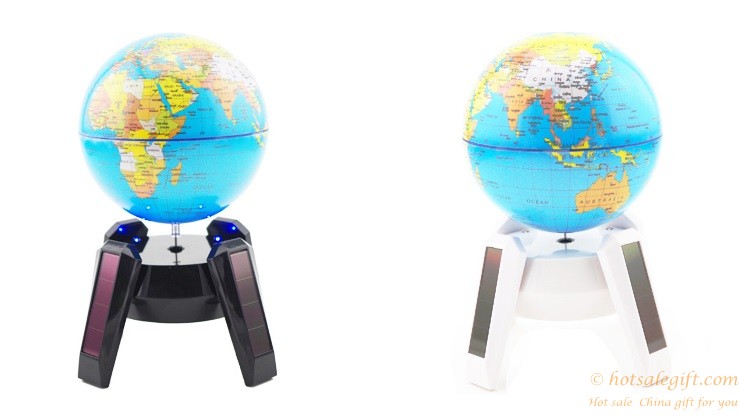hotsalegift universal solar driven rotating globes led lights 5