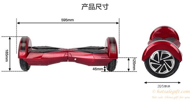 hotsalegift electric scooter smart balance wheel 8 inch plating led wheeled vehicle 8