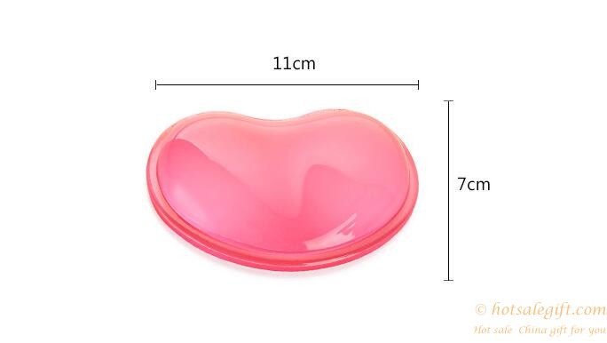 hotsalegift heartshaped mouse pad transparent silicone gel wrist resets 4