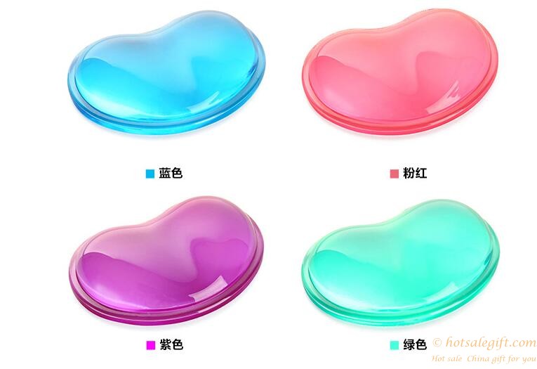 hotsalegift heartshaped mouse pad transparent silicone gel wrist resets 5