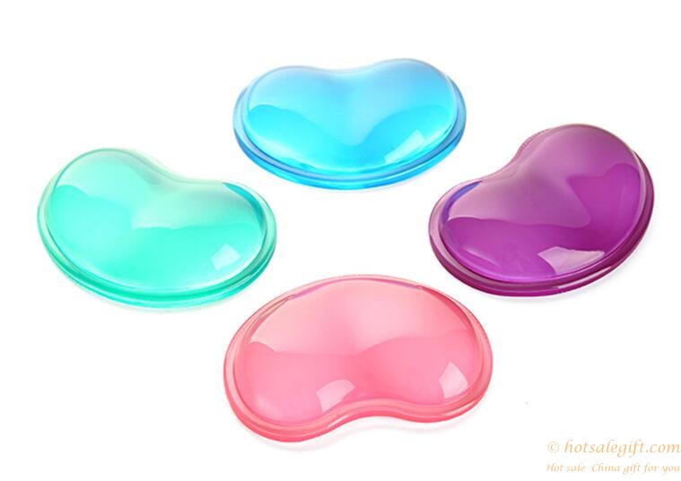 hotsalegift heartshaped mouse pad transparent silicone gel wrist resets 6