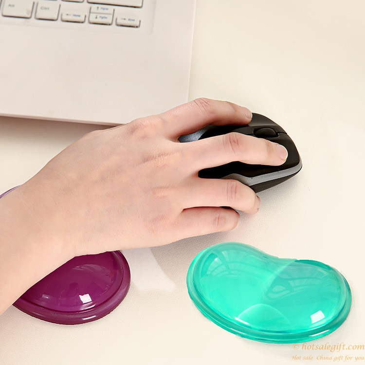 hotsalegift heartshaped mouse pad transparent silicone gel wrist resets