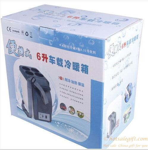 hotsalegift portable 6 liters refrigerator car warm cold 2