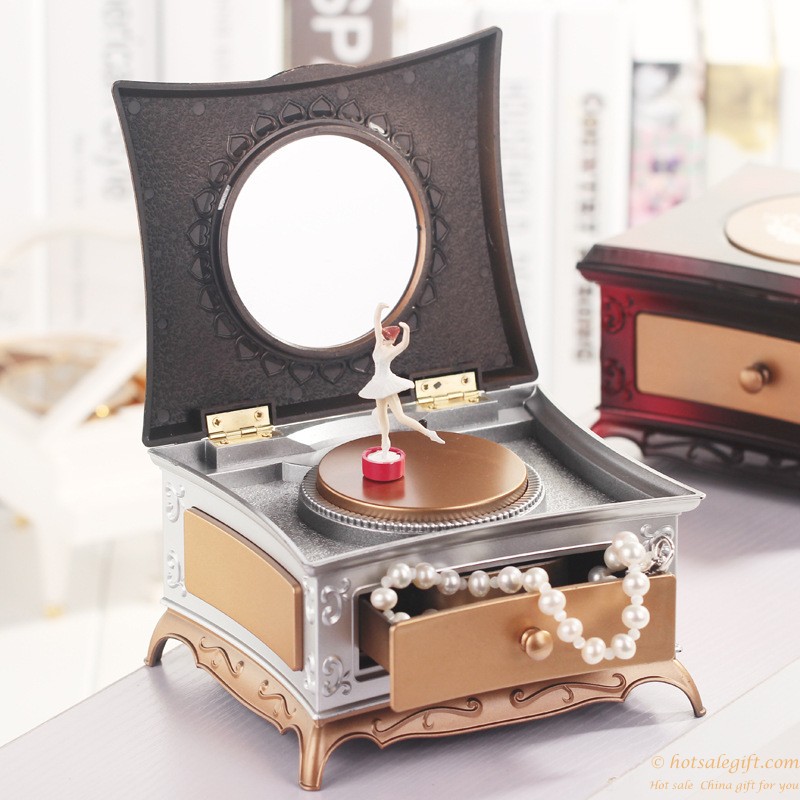 hotsalegift classical girl dresser rotating music boxes mirror 2