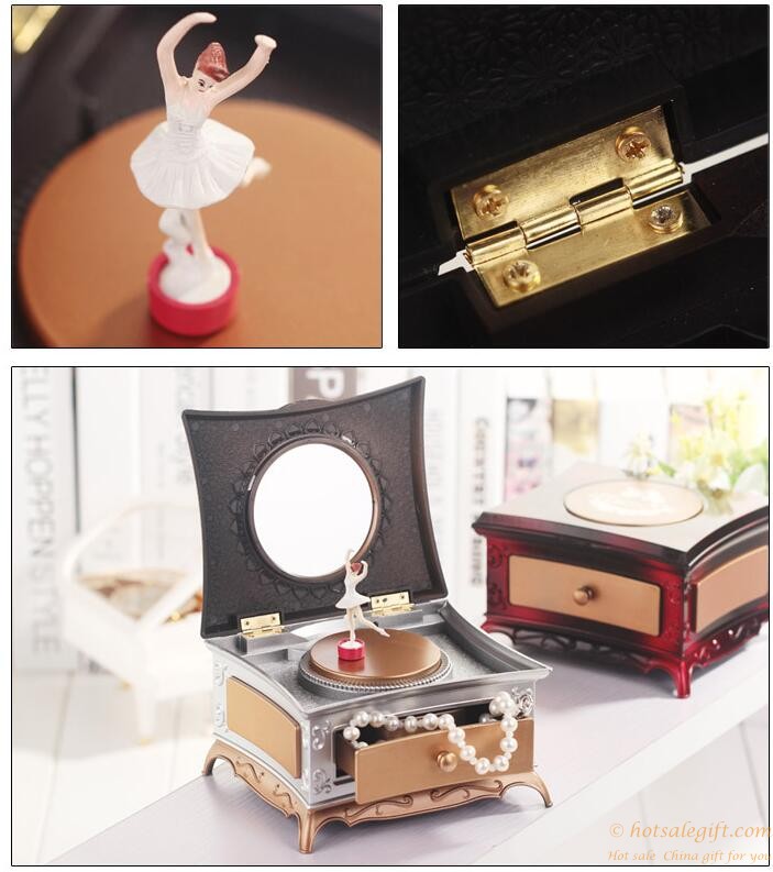 hotsalegift classical girl dresser rotating music boxes mirror 6