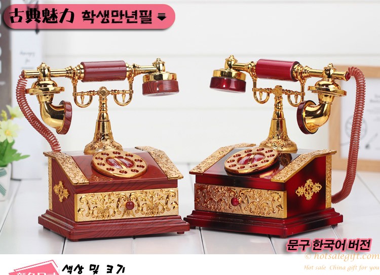 hotsalegift classical music boxes rotary dial phone design storage box 2
