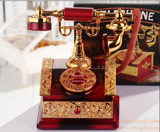 hotsalegift classical music boxes rotary dial phone design storage box
