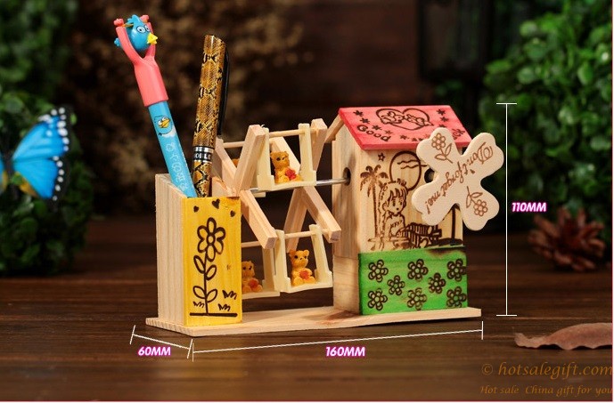 hotsalegift color wooden windmill music box wooden toys children