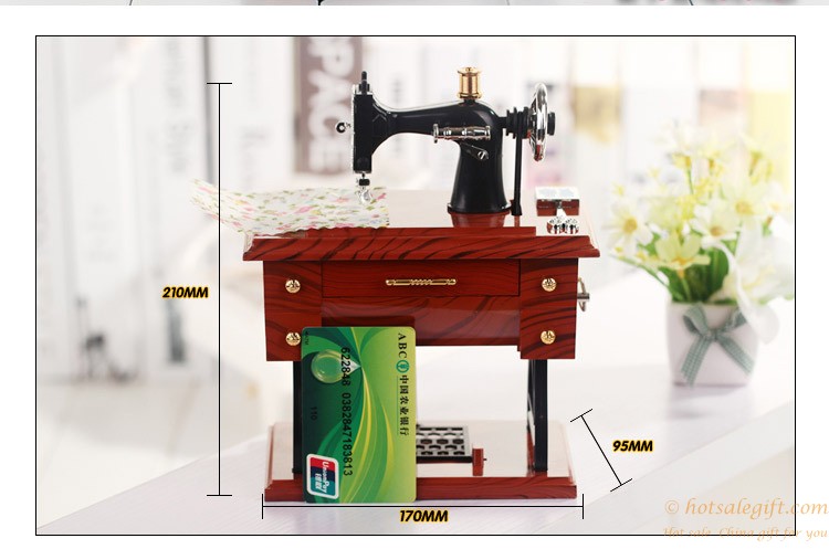 hotsalegift creative nostalgic sewing machine plastic music boxes 1