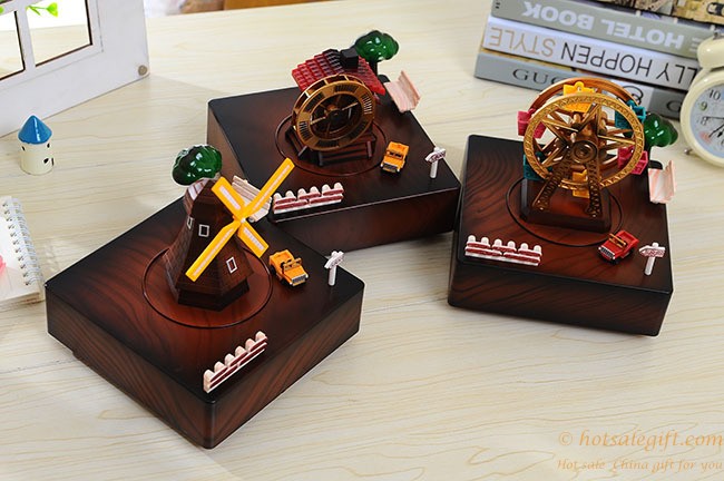 hotsalegift exquisite ornaments plastic ferris wheel music box 4