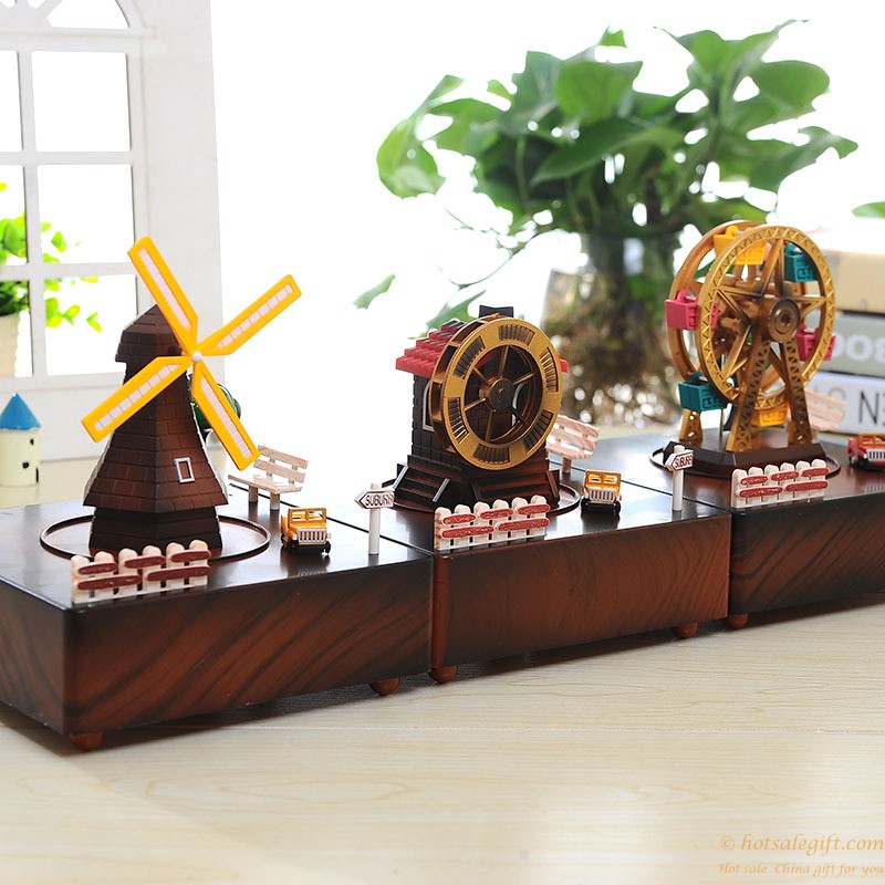 hotsalegift exquisite ornaments plastic ferris wheel music box 6