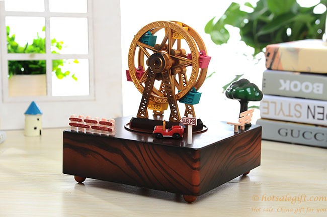 hotsalegift exquisite ornaments plastic ferris wheel music box