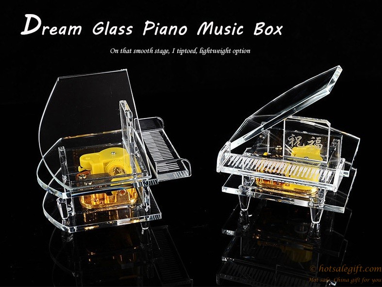 hotsalegift fashion crystal piano music boxes