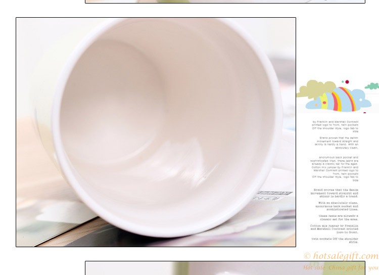 hotsalegift fresh fashion cartoon ceramic mug water cup straw 6