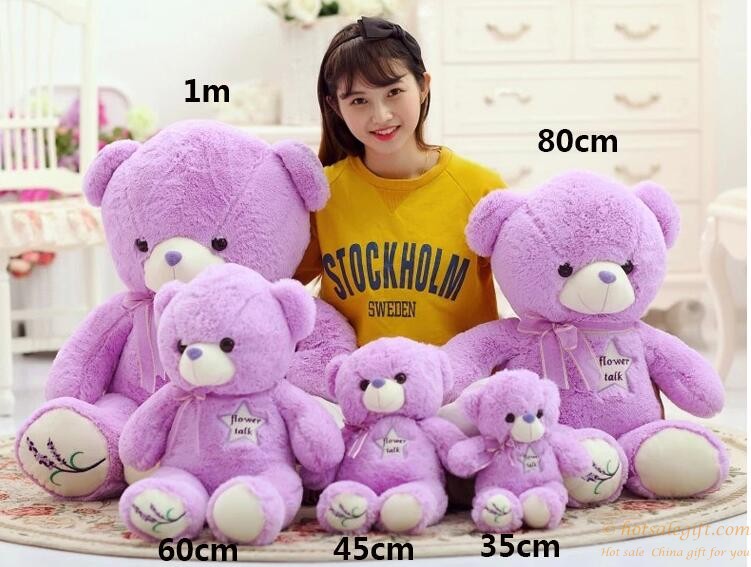 hotsalegift lavender purple teddy bear plush toy 6
