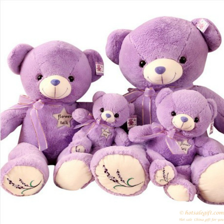 hotsalegift lavender purple teddy bear plush toy