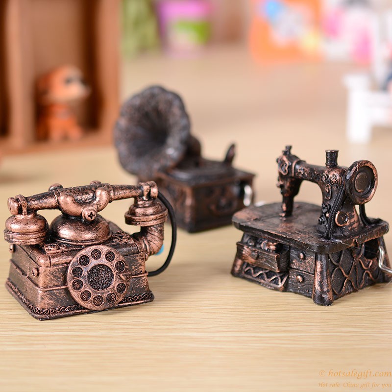 hotsalegift resin ornaments craft gift landline telephone music box 11