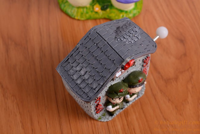 hotsalegift resin ornaments craft gift landline telephone music box 5