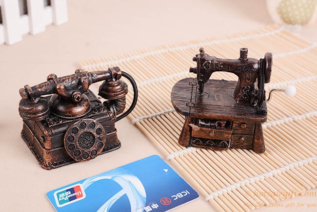 hotsalegift resin ornaments craft gift landline telephone music box 8