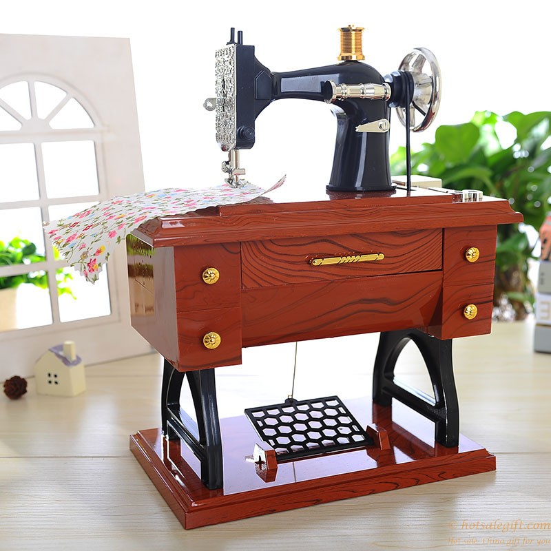 hotsalegift sewing machine model classical music boxes 10